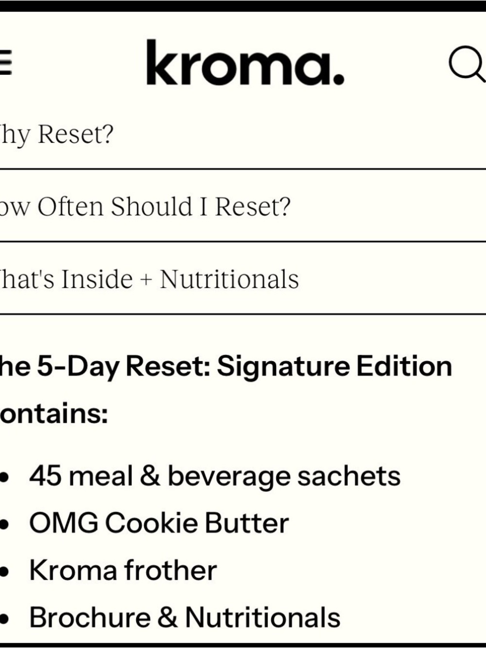Kroma Wellness Reset kit - Picture 5 of 5